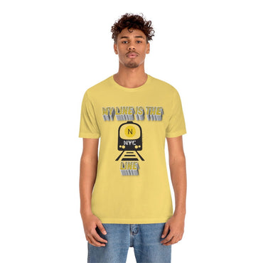 MY LINE N Hip Hop Unisex Jersey Short Sleeve Tee - PDR LFE Yellow / S PDR LFE