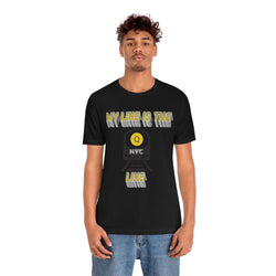 MY LINE Q Hip Hop Unisex Jersey Short Sleeve Tee - PDR LFE Black / S PDR LFE
