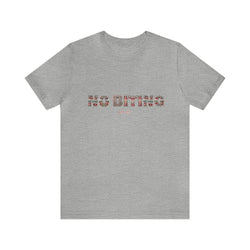 NO BITING HIP HOP Short Sleeve Tee - PDR LFE Athletic Heather / S PDR LFE
