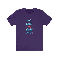 NO FAKE LOVE VIBES FEMALE Unisex Jersey Short Sleeve Tee - PDR LFE Team Purple / S PDR LFE