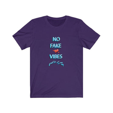 NO FAKE LOVE VIBES FEMALE Unisex Jersey Short Sleeve Tee - PDR LFE Team Purple / S PDR LFE