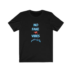 NO FAKE LOVE VIBES FEMALE Unisex Jersey Short Sleeve Tee - PDR LFE Black / S PDR LFE