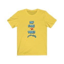 NO FAKE LOVE VIBES FEMALE Unisex Jersey Short Sleeve Tee - PDR LFE Yellow / S PDR LFE