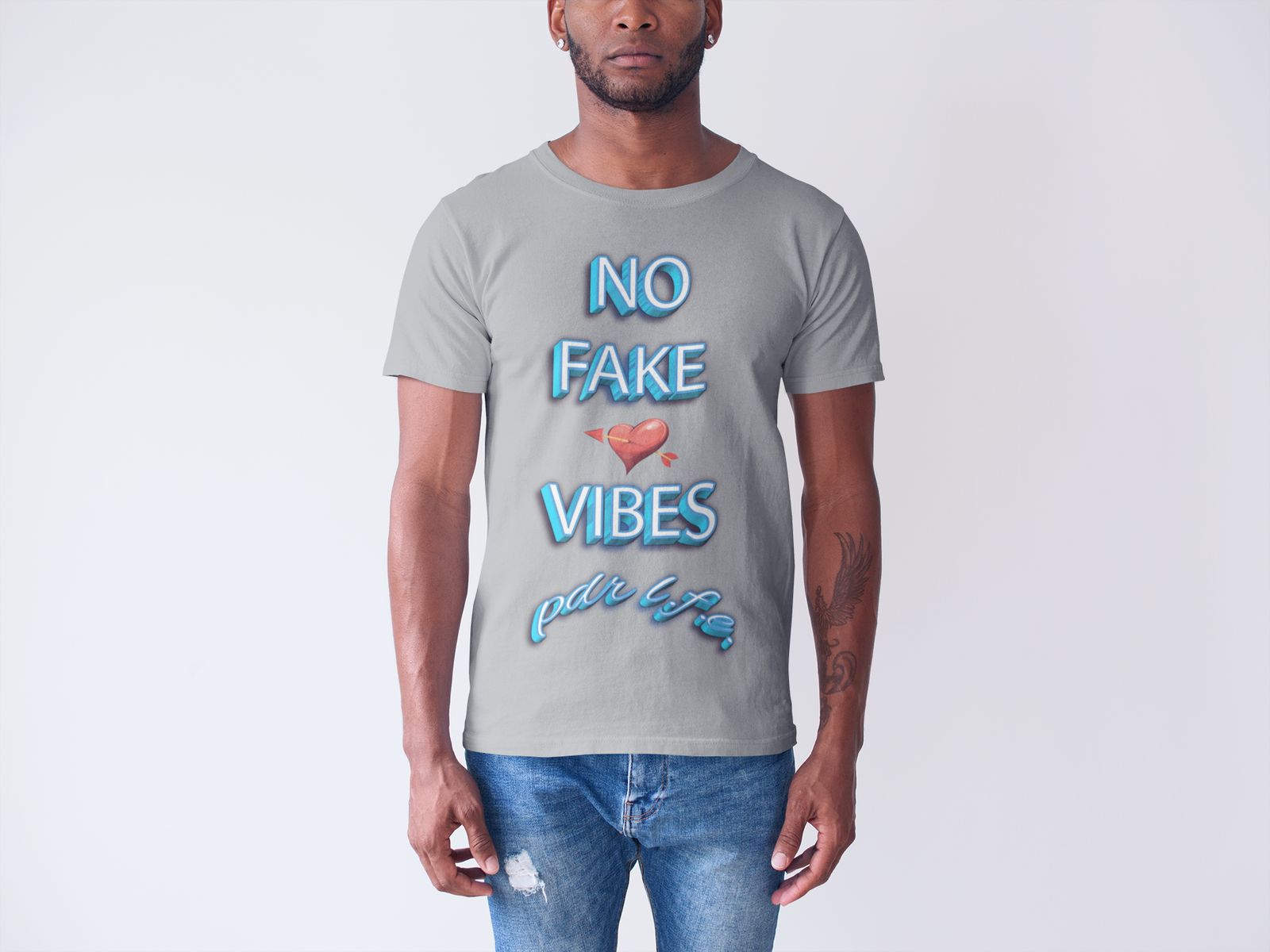 NO FAKE LOVE VIBES HIP HOP TSHIRT Unisex Jersey Short Sleeve Tee - PDR L.F.E. 