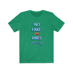NO FAKE LOVE VIBES HIP HOP TSHIRT Unisex Jersey Short Sleeve Tee - PDR LFE Heather Kelly / S PDR LFE