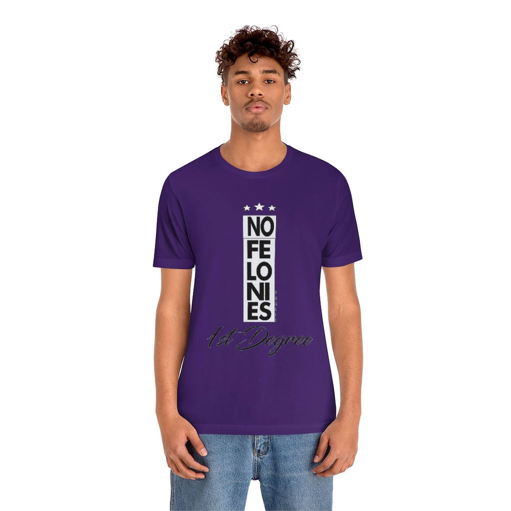 NO FELONIES 1st DEGREE Hip Hop Unisex Jersey Short Sleeve Tee - PDR LFE Team Purple / S PDR LFE