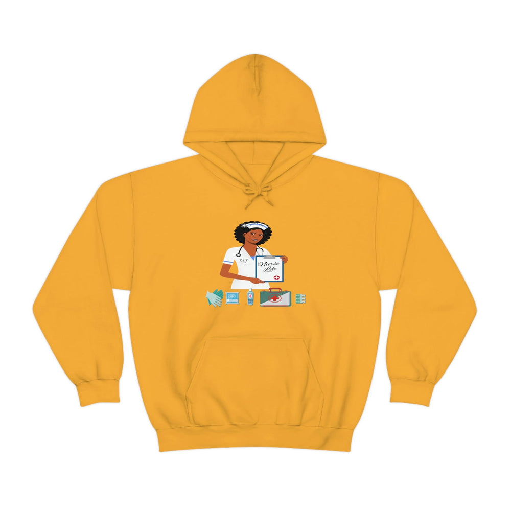 NURSE LIFE Heavy Blend™ Hooded Sweatshirt - PDR LFE Gold / S PDR LFE
