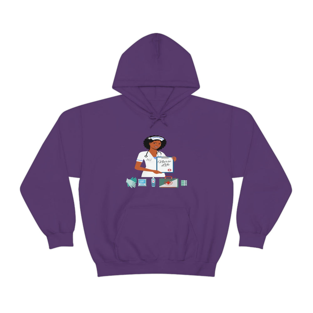 NURSE LIFE Heavy Blend™ Hooded Sweatshirt - PDR LFE Purple / S PDR LFE