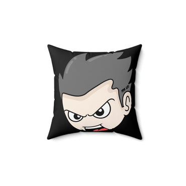 OPP FACE HIP HOP BLK Spun Polyester Square Pillow - PDR LFE 14" × 14" PDR LFE