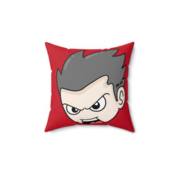 OPP FACE HIP HOP RED Spun Polyester Square Pillow - PDR LFE 14" × 14" PDR LFE