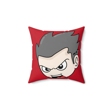 OPP FACE HIP HOP RED Spun Polyester Square Pillow - PDR LFE 14" × 14" PDR LFE