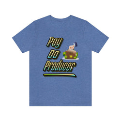 PAY DA PRODUCER 2 HIP HOP Short Sleeve Tee - PDR LFE Heather Columbia Blue / XS PDR LFE