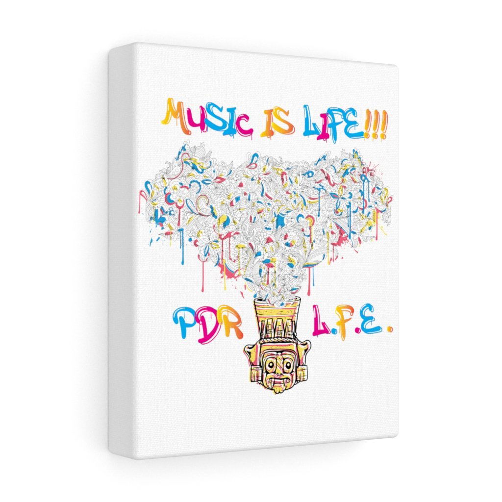 PDR L.F.E. MUSIC IS LIFE Hip Hop Stretched Canvas - PDR L.F.E. 