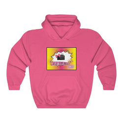 PDR LFE CERTIFIED FEMALE CAMERA WOMAN Unisex Heavy Blend™ Hooded Sweatshirt - PDR LFE Safety Pink / S PDR LFE