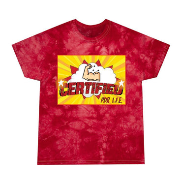 PDR LFE CERTIFIED MUSCLE RED Tie-Dye Tee, Crystal - PDR LFE Red / S PDR LFE