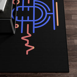 PDR LFE Hip Hop AREA Dornier Rug - PDR LFE White / 20" × 32" PDR LFE