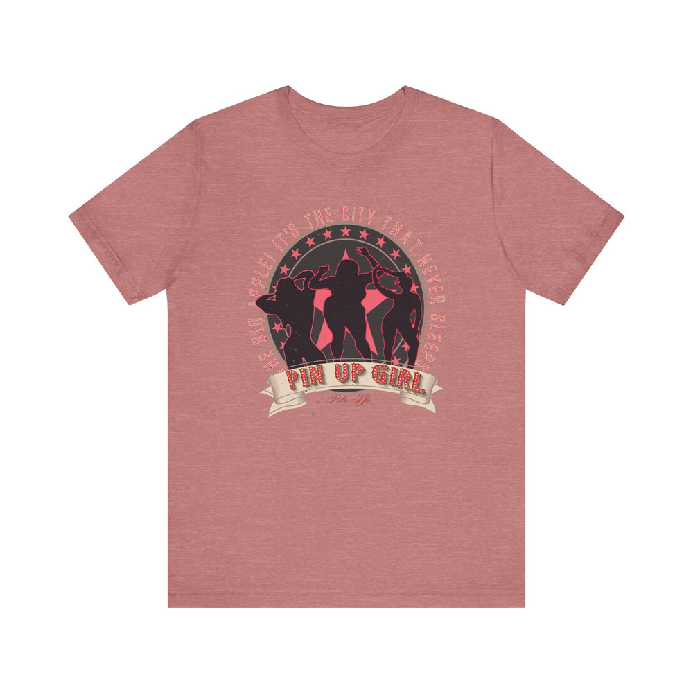 PYN UP FEMALE HIP HOP Short Sleeve Tee - PDR LFE Heather Mauve / XS PDR LFE
