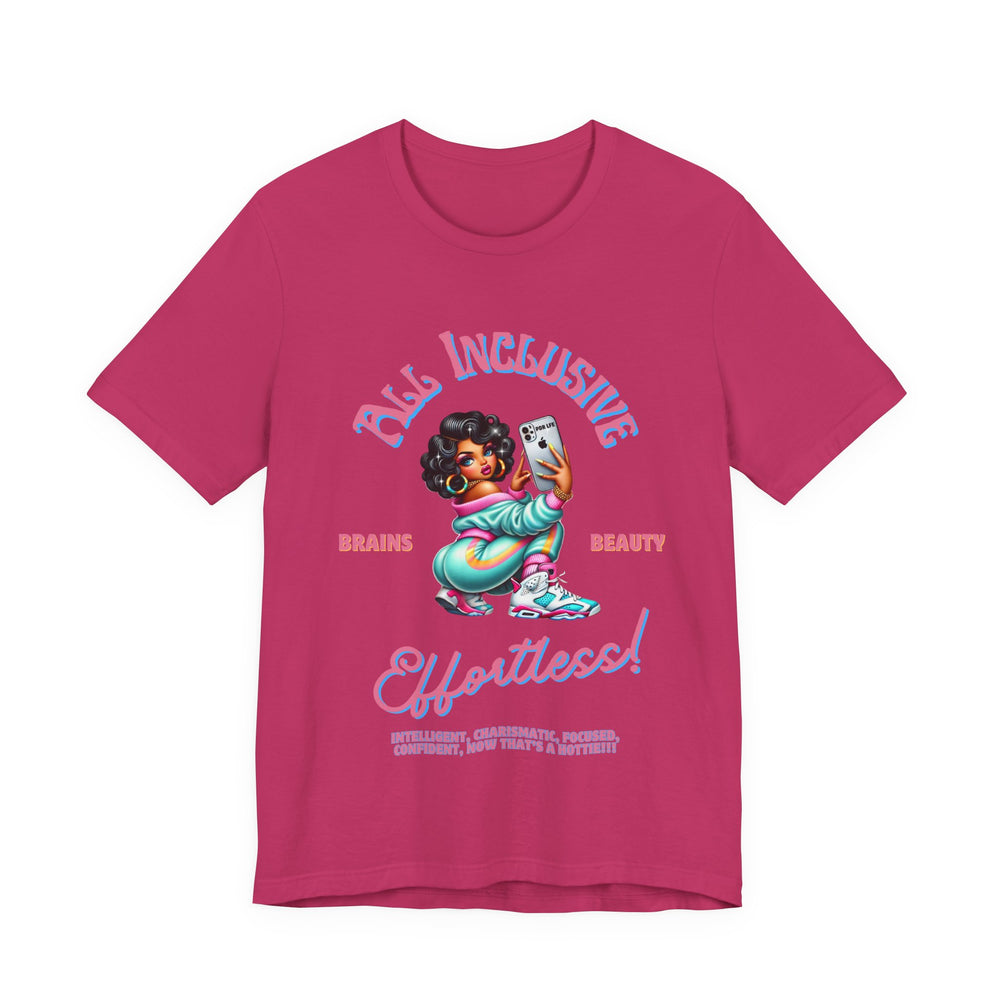 Pink Berry t-shirt with graphic design and text on a white background