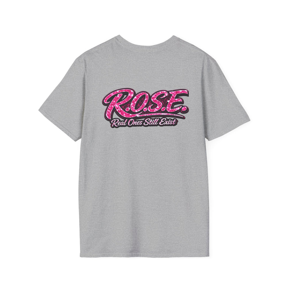 R.O.S.E. (REAL ONES STILL EXIST) BLUE FEMALE HIP HOP SHORT SLEEVE T-SHIRT