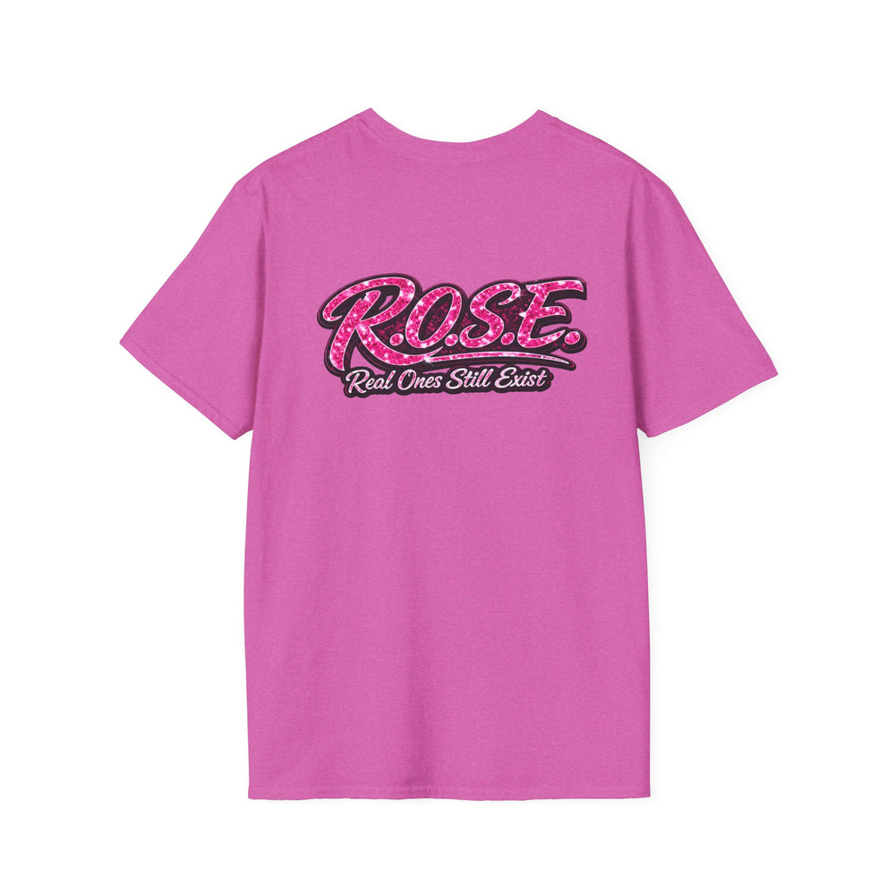 R.O.S.E. (REAL ONES STILL EXIST) BLUE FEMALE HIP HOP SHORT SLEEVE T-SHIRT