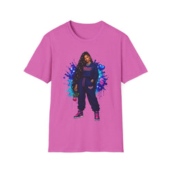 R.O.S.E. (REAL ONES STILL EXIST) BLUE FEMALE HIP HOP SHORT SLEEVE T-SHIRT