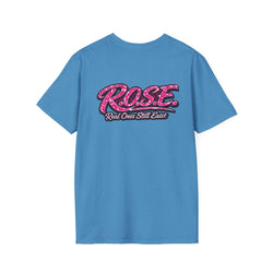 R.O.S.E. (REAL ONES STILL EXIST) BLUE FEMALE HIP HOP SHORT SLEEVE T-SHIRT