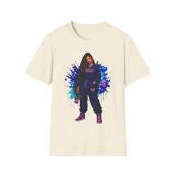 R.O.S.E. (REAL ONES STILL EXIST) BLUE FEMALE HIP HOP SHORT SLEEVE T-SHIRT