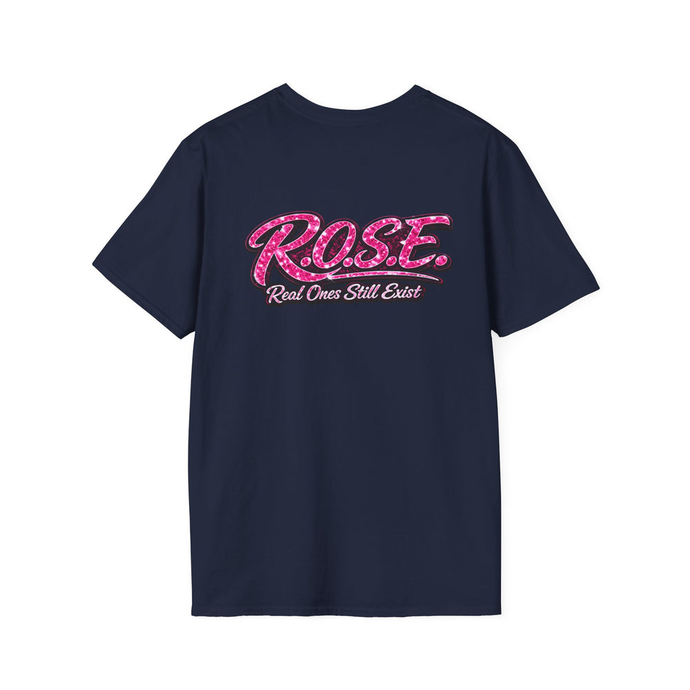 R.O.S.E. (REAL ONES STILL EXIST) BLUE FEMALE HIP HOP SHORT SLEEVE T-SHIRT
