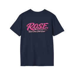 R.O.S.E. (REAL ONES STILL EXIST) BLUE FEMALE HIP HOP SHORT SLEEVE T-SHIRT