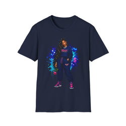 R.O.S.E. (REAL ONES STILL EXIST) BLUE FEMALE HIP HOP SHORT SLEEVE T-SHIRT