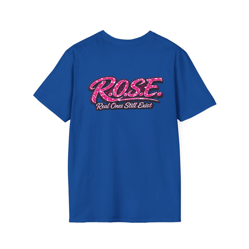 R.O.S.E. (REAL ONES STILL EXIST) BLUE FEMALE HIP HOP SHORT SLEEVE T-SHIRT