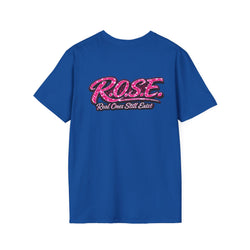 R.O.S.E. (REAL ONES STILL EXIST) BLUE FEMALE HIP HOP SHORT SLEEVE T-SHIRT