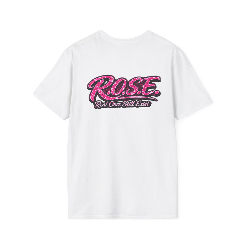 R.O.S.E. (REAL ONES STILL EXIST) BLUE FEMALE HIP HOP SHORT SLEEVE T-SHIRT