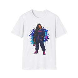 R.O.S.E. (REAL ONES STILL EXIST) BLUE FEMALE HIP HOP SHORT SLEEVE T-SHIRT