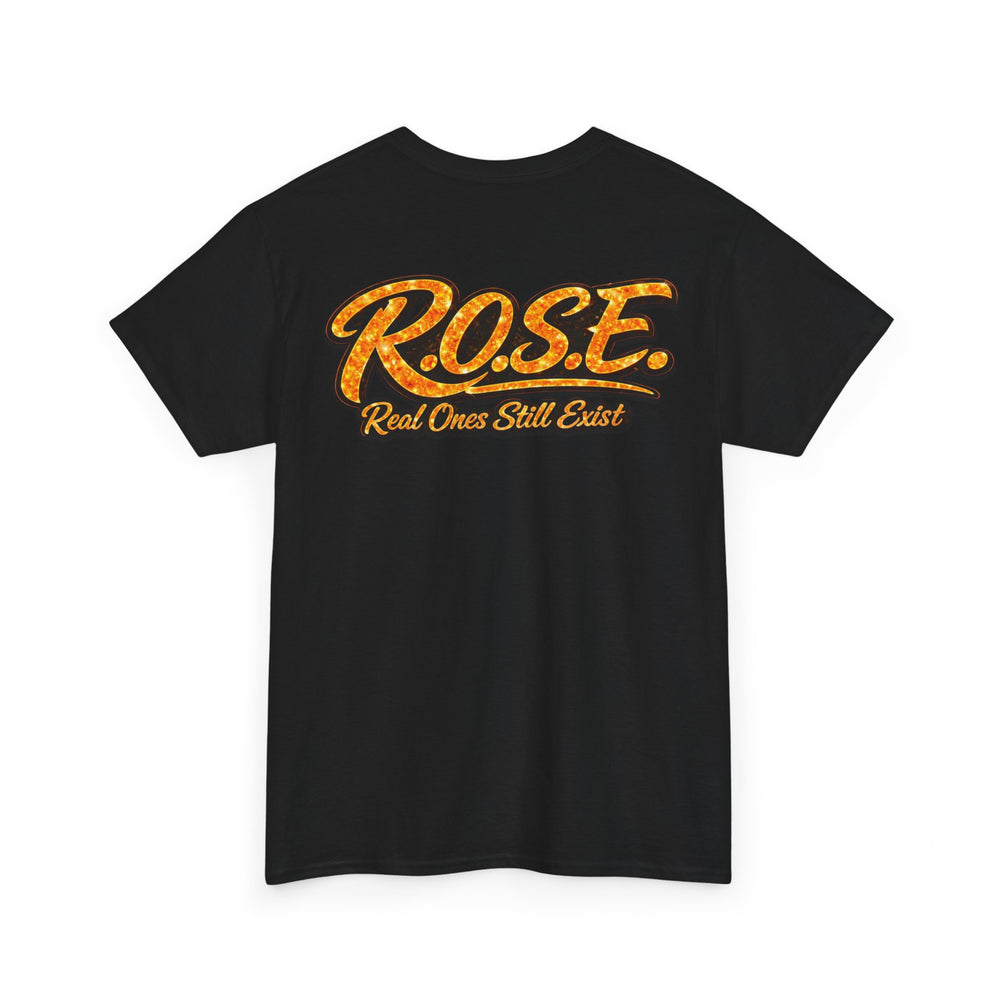 R.O.S.E. (REAL ONES STILL EXIST) ORANGE MALE  HIP HOP SHORT SLEEVE T-SHIRT