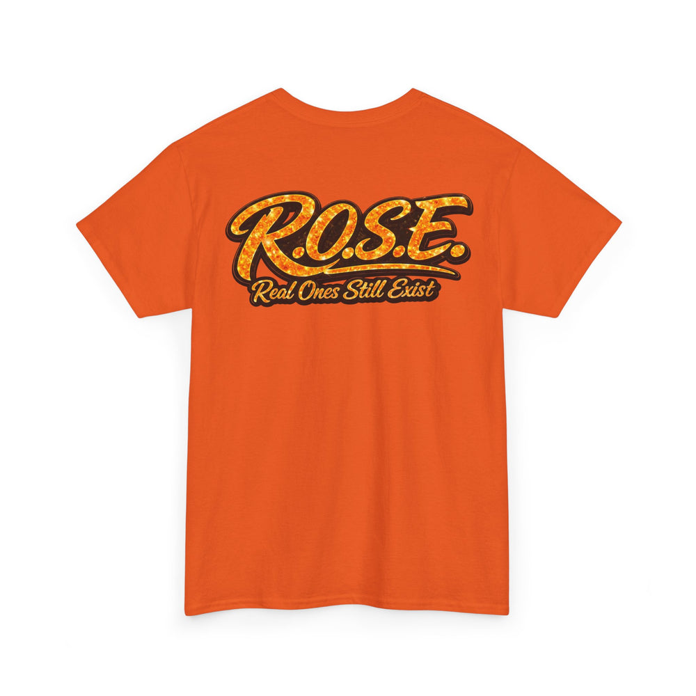 R.O.S.E. (REAL ONES STILL EXIST) ORANGE MALE  HIP HOP SHORT SLEEVE T-SHIRT