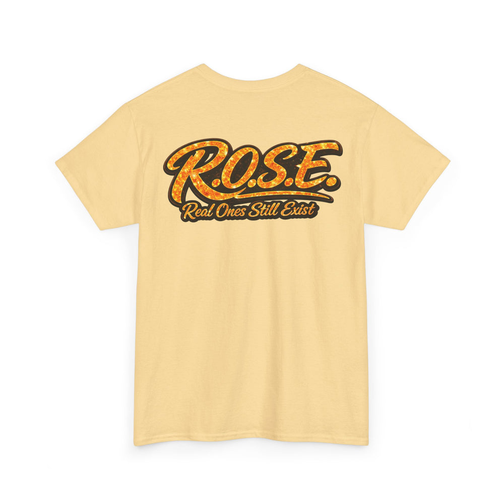 R.O.S.E. (REAL ONES STILL EXIST) ORANGE MALE  HIP HOP SHORT SLEEVE T-SHIRT