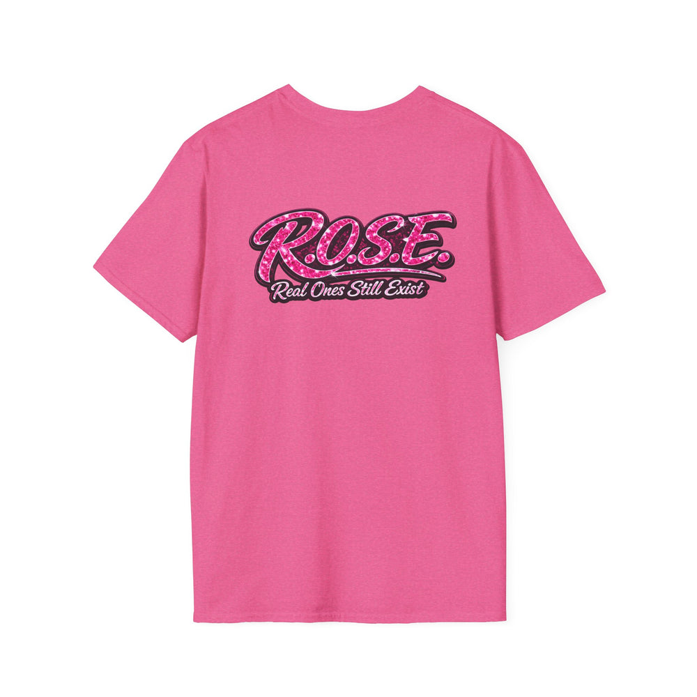 R.O.S.E. (REAL ONES STILL EXIST) PINK FEMALE HIP HOP SHORT SLEEVE T-SHIRT