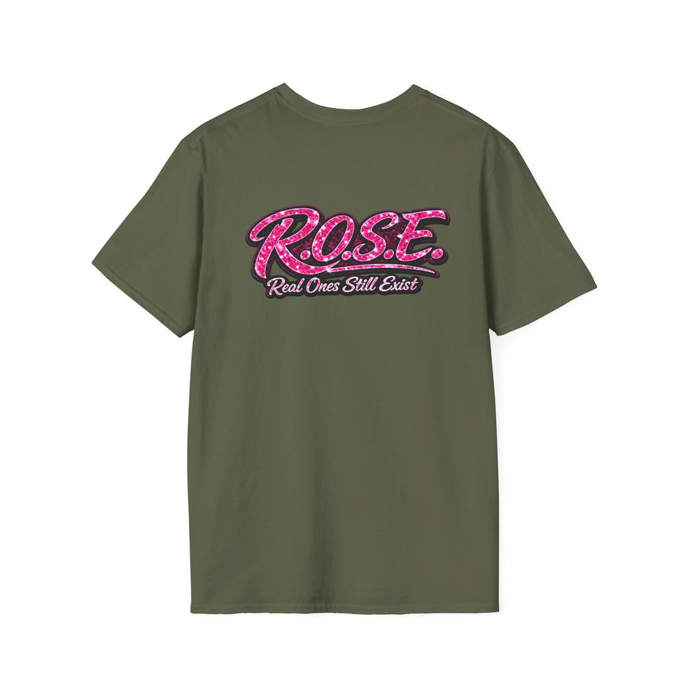 R.O.S.E. (REAL ONES STILL EXIST) PINK FEMALE HIP HOP SHORT SLEEVE T-SHIRT