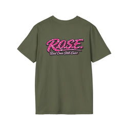 R.O.S.E. (REAL ONES STILL EXIST) PINK FEMALE HIP HOP SHORT SLEEVE T-SHIRT