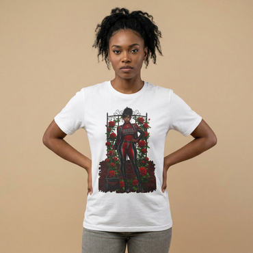 R.O.S.E. (REAL ONES STILL EXIST) SILVER FEMALE HIP HOP SHORT SLEEVE T-SHIRT