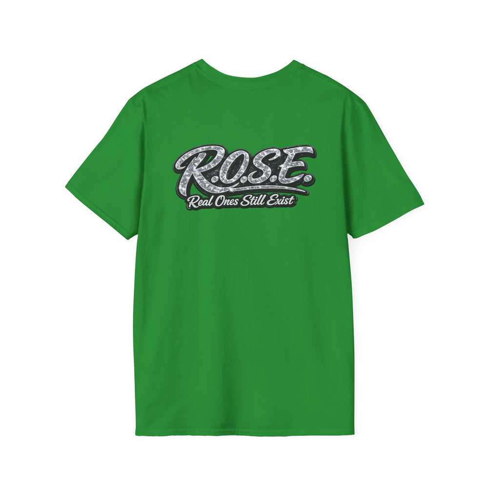R.O.S.E. (REAL ONES STILL EXIST) SILVER FEMALE HIP HOP SHORT SLEEVE T-SHIRT