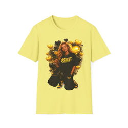 R.O.S.E. (REAL ONES STILL EXIST) YELLOW FEMALE HIP HOP SHORT SLEEVE T-SHIRT