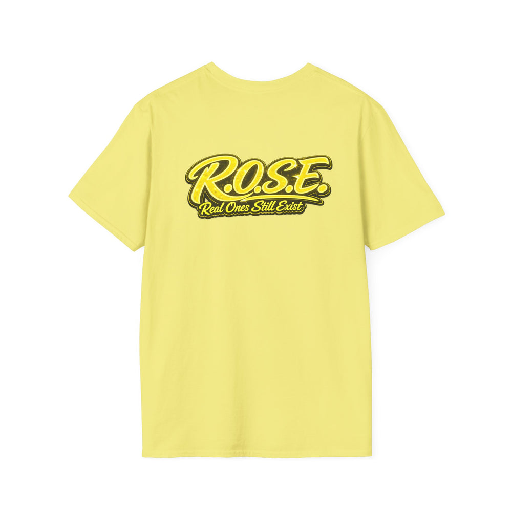 R.O.S.E. (REAL ONES STILL EXIST) YELLOW FEMALE HIP HOP SHORT SLEEVE T-SHIRT