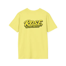 R.O.S.E. (REAL ONES STILL EXIST) YELLOW FEMALE HIP HOP SHORT SLEEVE T-SHIRT