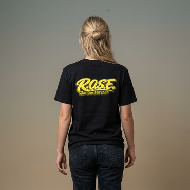R.O.S.E. (REAL ONES STILL EXIST) YELLOW FEMALE HIP HOP SHORT SLEEVE T-SHIRT