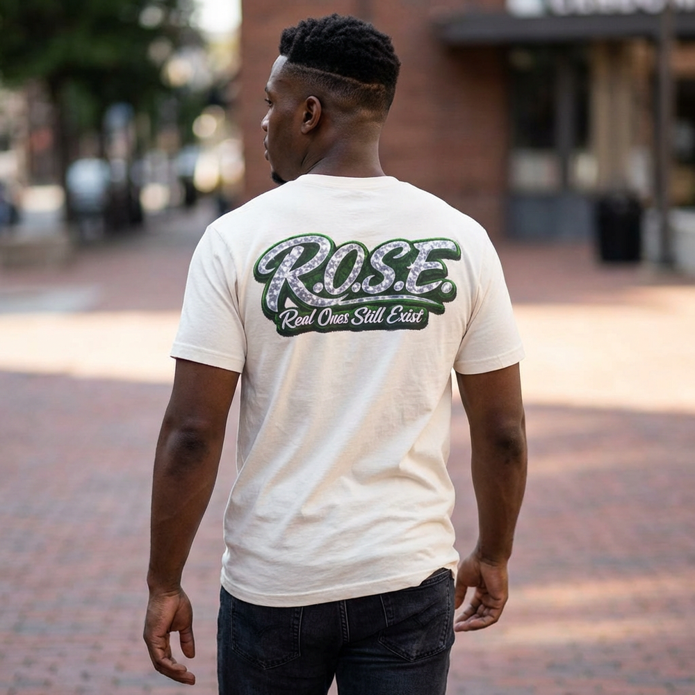 R.O.S.E.— "Real Ones Still Exist" Hip Hop Short Sleeve T-Shirt #5 Created by MRK.XVI Powered By PDR LFE.