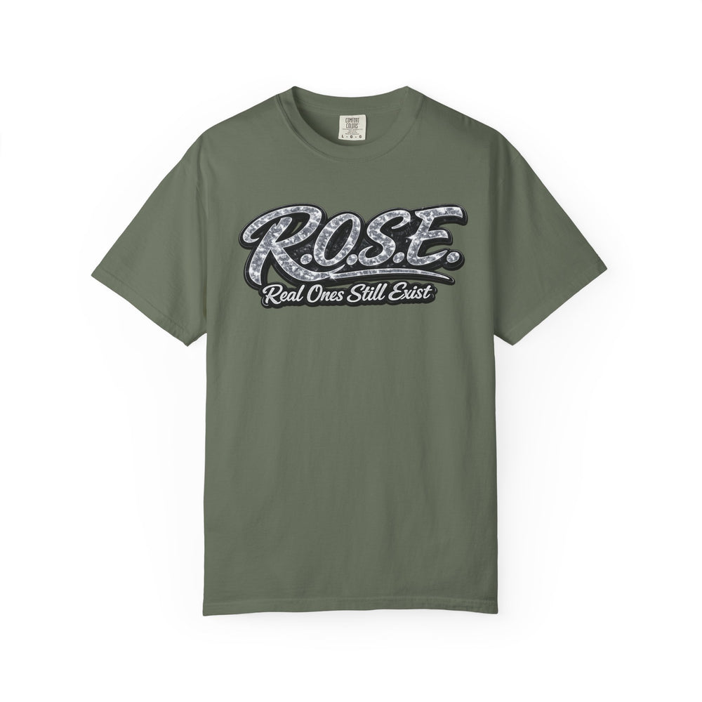 R.O.S.E.— "Real Ones Still Exist" Hip Hop Short Sleeve T-Shirt #5 SOLO SILVER Created by MRK.XVI Powered By PDR LFE.