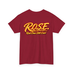 R.O.S.E. (REAL ONES STILL EXIST) RED MALE  HIP HOP SHORT SLEEVE T-SHIRT