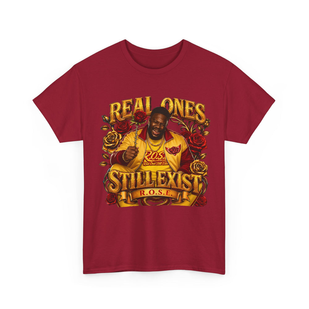 R.O.S.E. (REAL ONES STILL EXIST) RED MALE  HIP HOP SHORT SLEEVE T-SHIRT